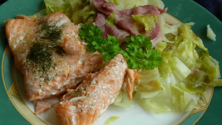 Slow-Roasted Salmon With Cabbage, Bacon & Dill Created by kiwidutch