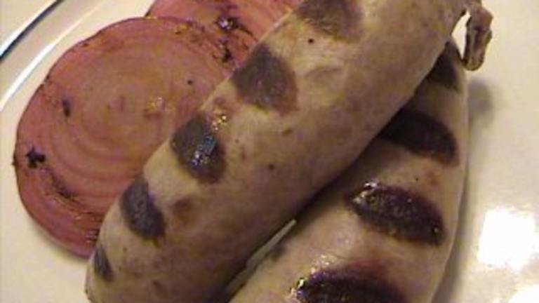 Brats With Glazed Red Onions Created by Mamas Kitchen Hope