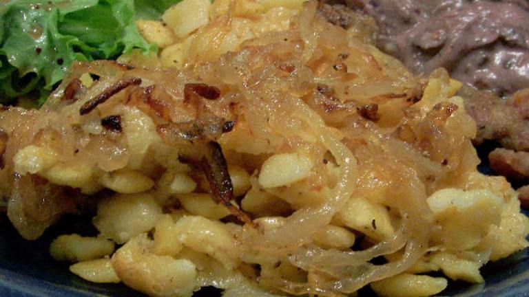 Spaetzle With Gruyère and Caramelized Onions created by Mamas Kitchen Hope