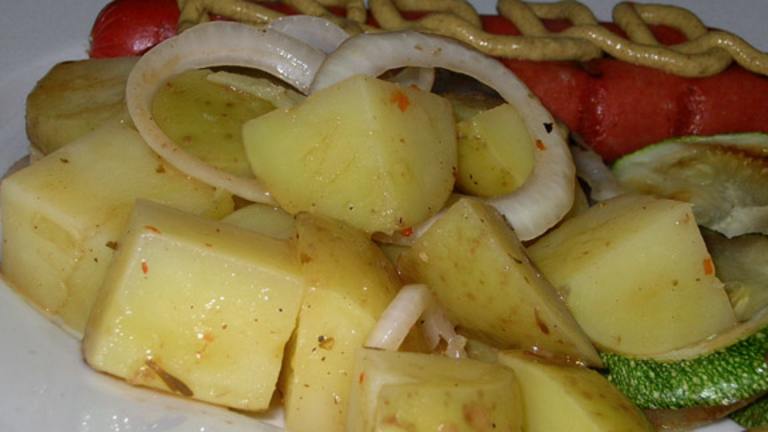 Hot and Fast German Potato Salad Created by justcallmetoni