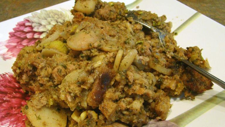 Sausage Water Chestnut Dressing/Stuffing created by Derf2440