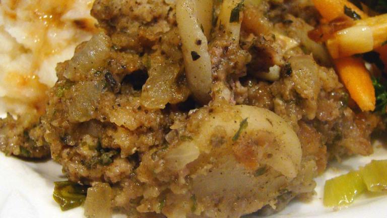 Sausage Water Chestnut Dressing/Stuffing Created by Derf2440