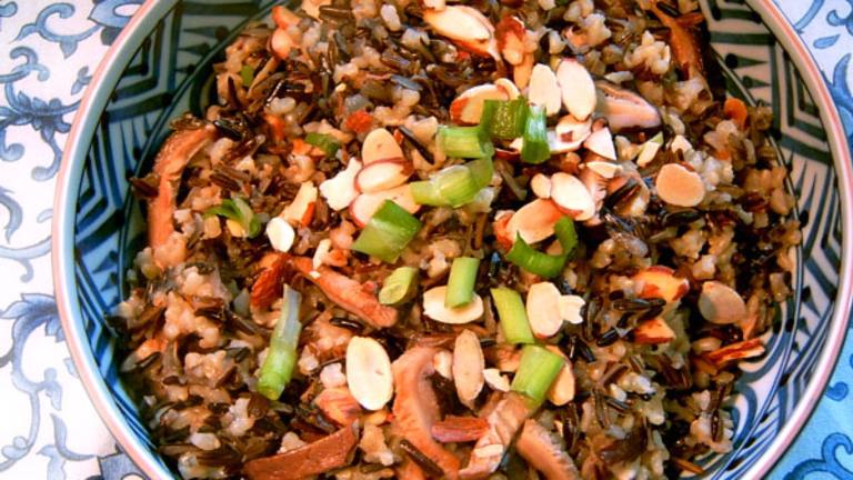 Wild Rice With Shitakes and Toasted Almonds Created by Outta Here