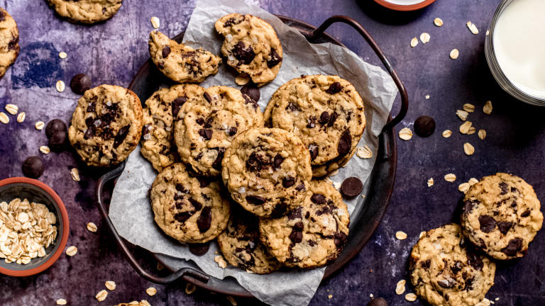 Chewy PB Chocolate Chip Oatmeal Cookies Created by Amanda Gryphon