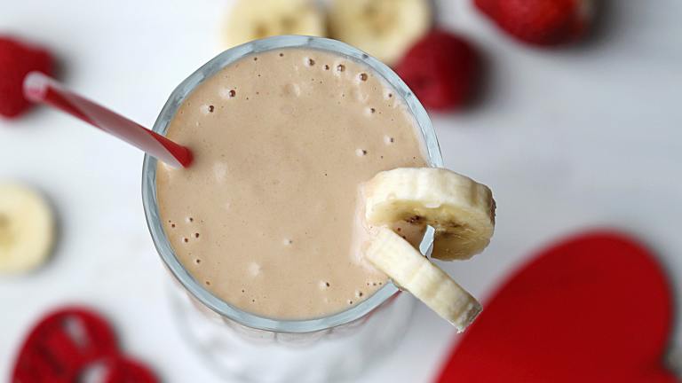 Chocolate Peanut Butter Smoothie Created by Swirling F.