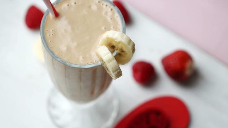 Chocolate Peanut Butter Smoothie Created by Swirling F.