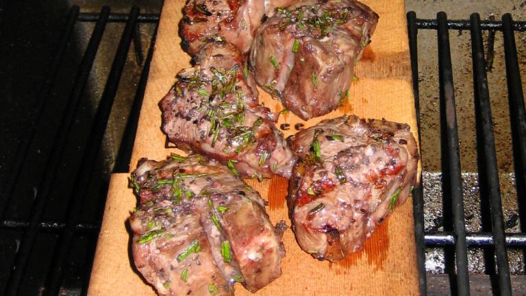 Lamb Chops in a Red Wine Olive Marinade Created by LizzieBug