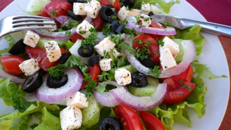 Kittencal's Greek Marinated Tomato, Olive and Feta Salad Created by Bergy
