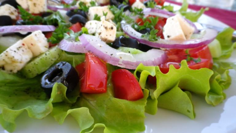 Kittencal's Greek Marinated Tomato, Olive and Feta Salad Created by Bergy