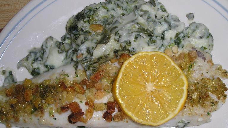 Fish and Chip Bake With Spinach and Sour Cream Created by Deb G