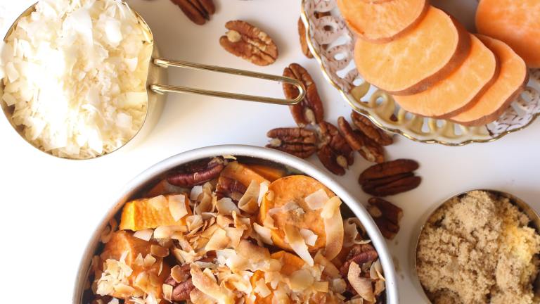 Slow Cooker Yams With Coconut and Pecans Created by Probably This