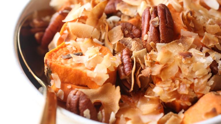 Slow Cooker Yams With Coconut and Pecans Created by Probably This