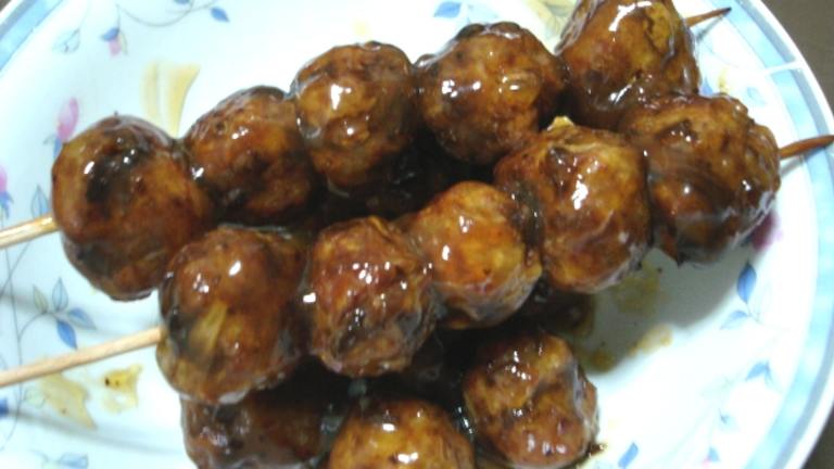 Japanese Meatballs in Sweet Soy Sauce (Niku Dango) created by nuwa8191