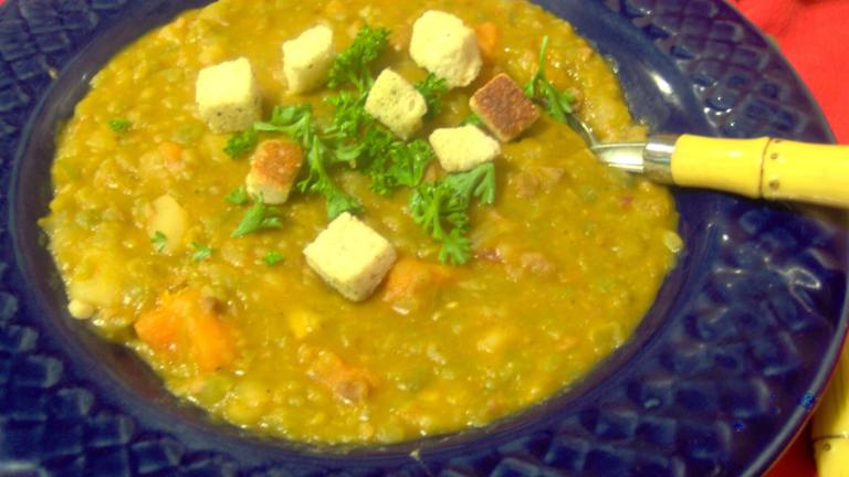 Pea Soup With Chorizo and Chipotle Peppers Created by Sharon123