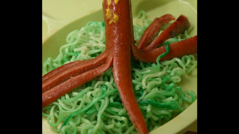 Octopus and Seaweed  (Ramen Noodles and Hot Dogs) created by CandyTX