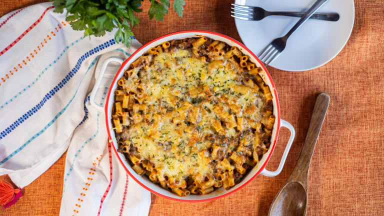 Baked Ziti with Fire Roasted Tomatoes