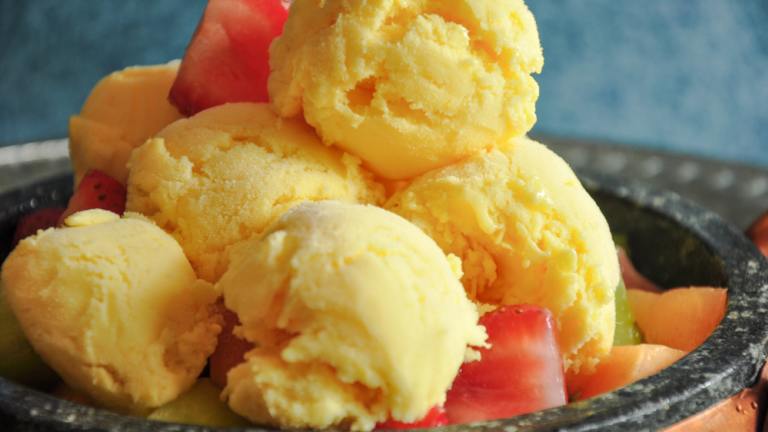 Luscious Silky Mango Ice Cream Created by SharonChen