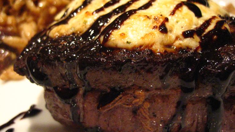 Filet Mignon W/Balsamic Syrup & Boursin Cheese Created by troyh