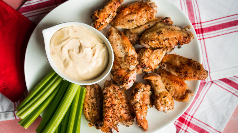 Garlic-Lime Chicken Wings With Chipotle Mayonnaise Created by alenafoodphoto