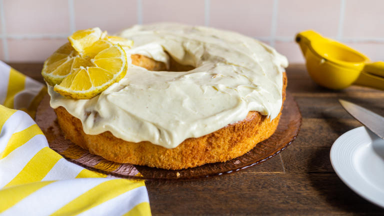 Meyer Lemon Cake With Lemon-Cream Cheese Frosting Created by LimeandSpoon