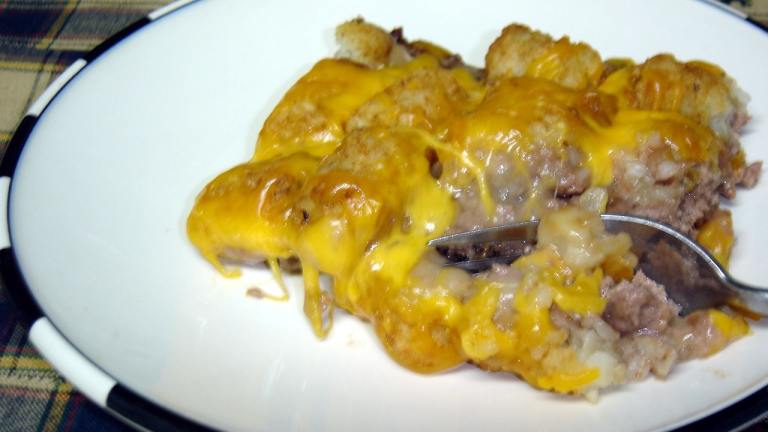 Beef and Tater Tot Casserole Created by lets.eat