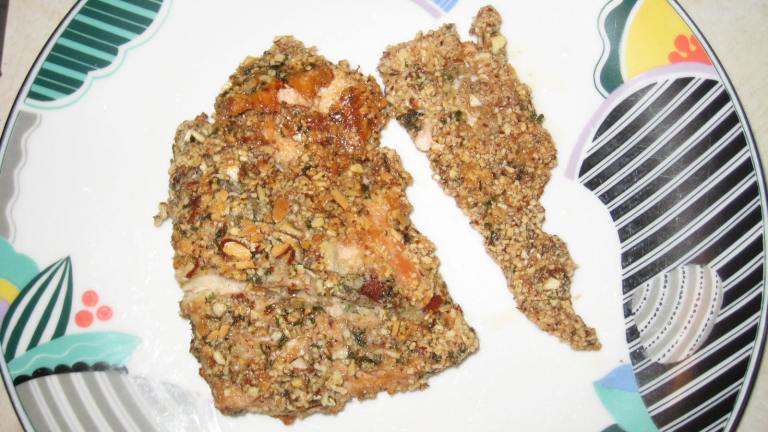Almond Crusted Salmon Created by Chef Fraoula
