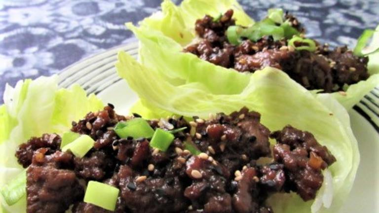 Korean Skillet Beef Lettuce Wraps Created by Baby Kato