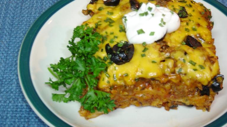 Easy Enchilada Casserole with Olives Created by lets.eat