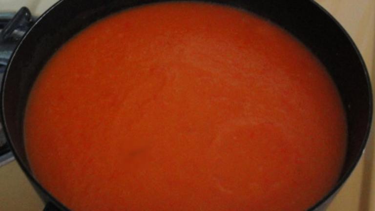 Red Bell Pepper and Sweet Potato Soup created by Debbwl