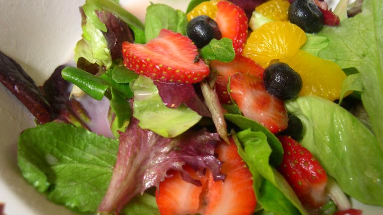 Mixed Fruit, Spring Greens W. White Chocolate-Orange Vinaigrette created by luvinlif2k