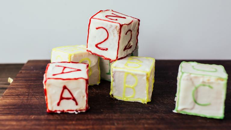 Baby Block Shower or Birthday Cake Created by Izy Hossack