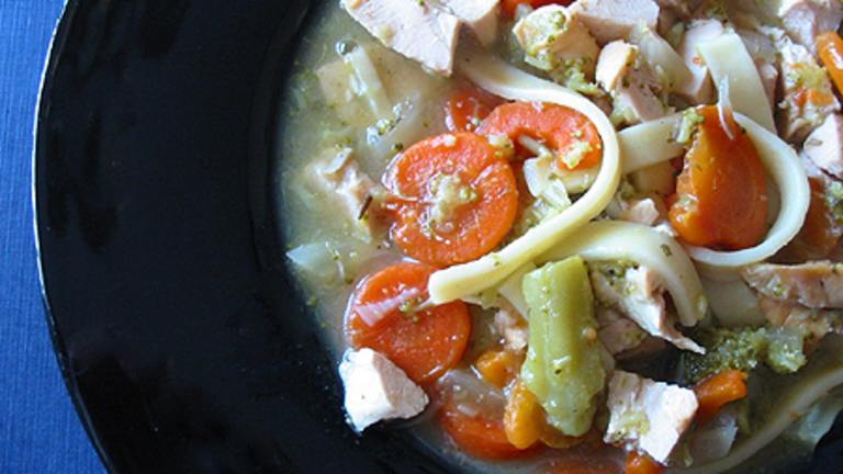 Crocked Chicken Noodle Stoup created by Caroline Cooks