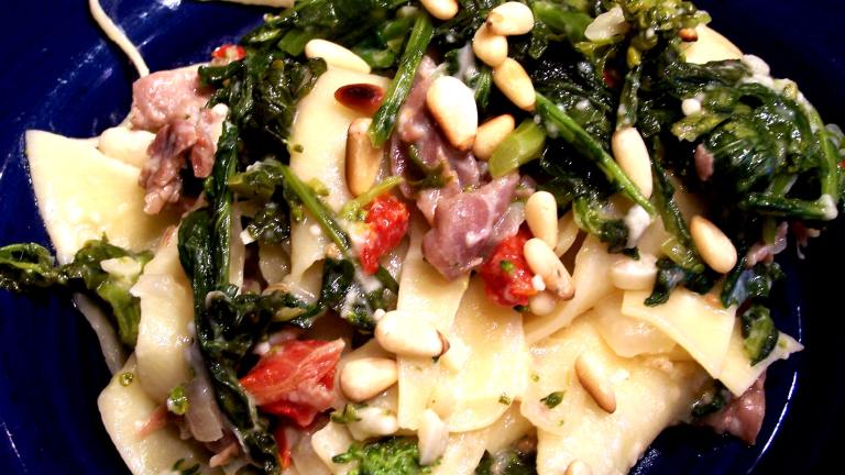 Pasta With Pancetta, Broccoli or Broccoli Rabe and Pine Nuts Created by Rita1652