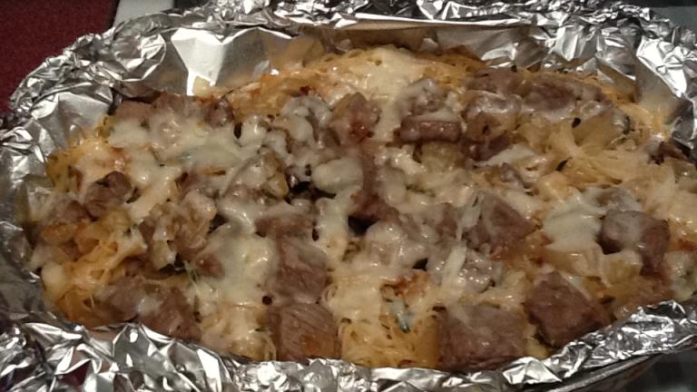 Spaghetti With a Brown Sauce Baked in Foil created by CIndytc