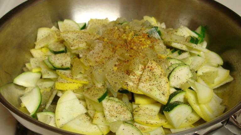 Summer Squash (Green and Yellow), Garlic, Onion, Lemon Zest created by christena