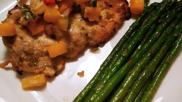 Grilled Lime-Cilantro Chicken With Mango Salsa Created by message4haas