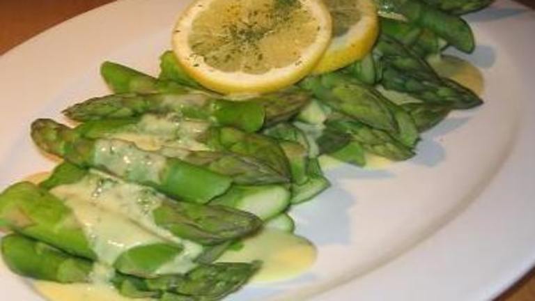 Asparagus in Tarragon Hollandaise Sauce Good and Fancy! created by The Flying Chef