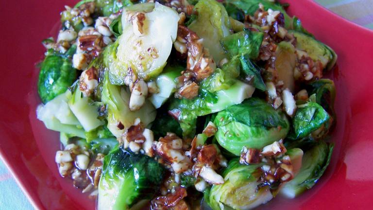 Candied Brussels Sprouts and Almonds With Amaretto Glaze Created by Rita1652