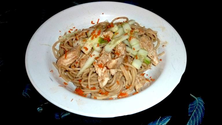 Cold Sesame Noodles With Shredded Chicken created by momaphet