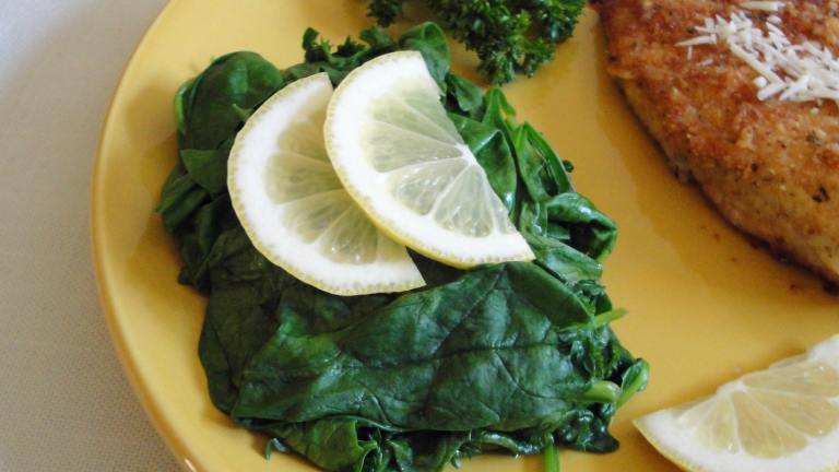 Steamed Spinach With Herbs Created by Debbwl
