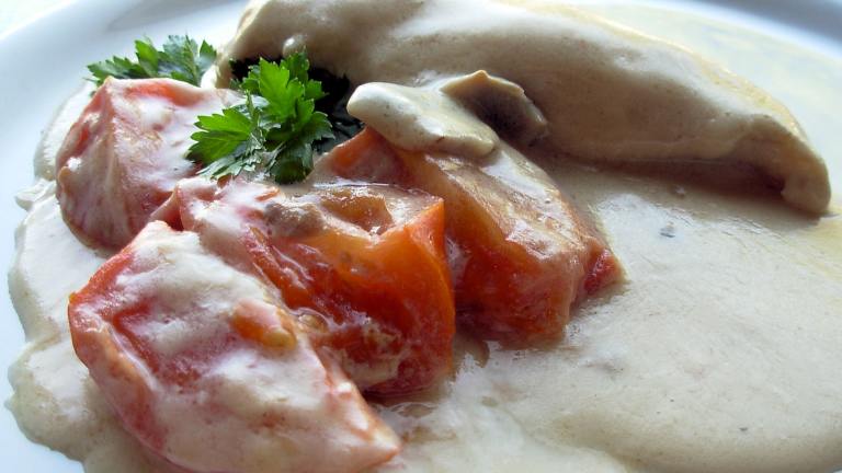 Lemon Chicken in Savory Champagne Sauce Created by French Tart