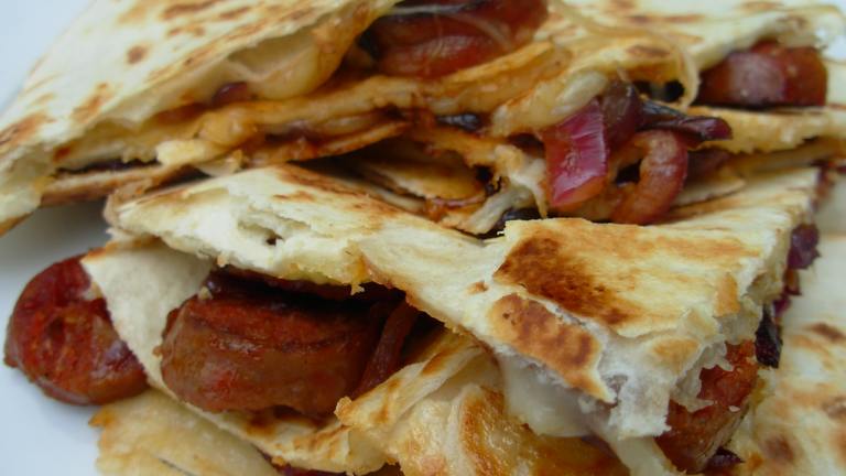 Chorizo and Manchego Cheese Quesadillas Created by French Tart