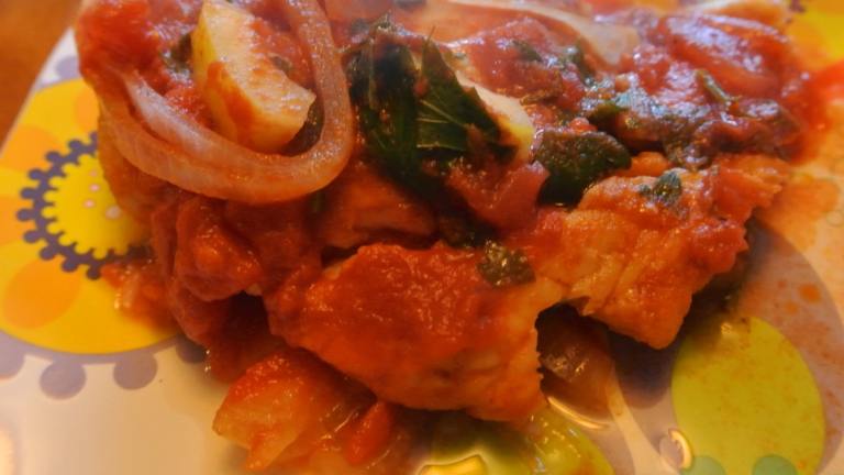 Moroccan Fish With Lemon and Tomatoes Created by morgainegeiser