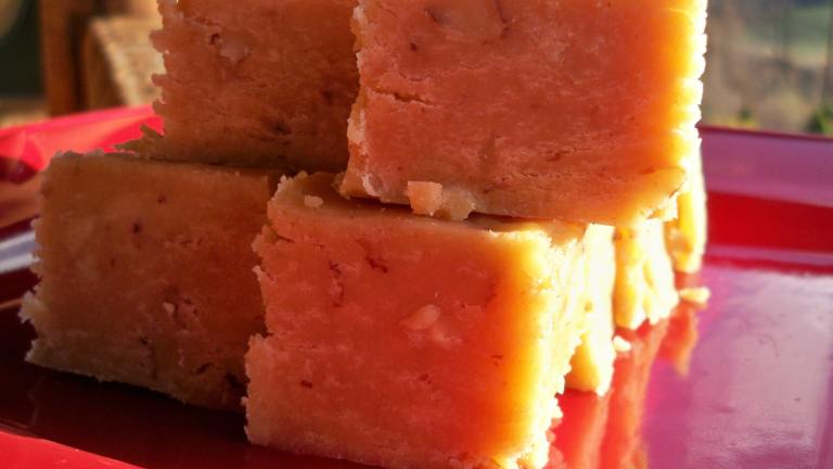 Peanut Butter Cheese Fudge Created by CookingONTheSide 