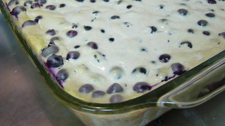 Blueberry Sour Cream Kuchen Bars Created by Michelle Berteig
