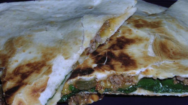 Beef, Blue Cheese and Spinach Quesadillas created by teresas