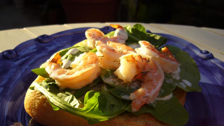 Prawn and Lime Mayonnaise Open Sandwich created by cookiedog