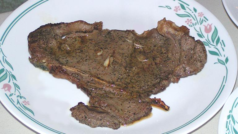 Broiled Garlic and Pepper T-Bone, Ala Elswet created by Pagan