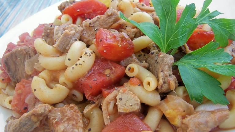 Beef and Macaroni Bake Created by Parsley
