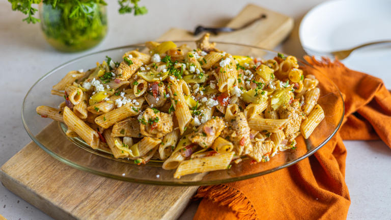 Greek Penne and Chicken Created by LimeandSpoon